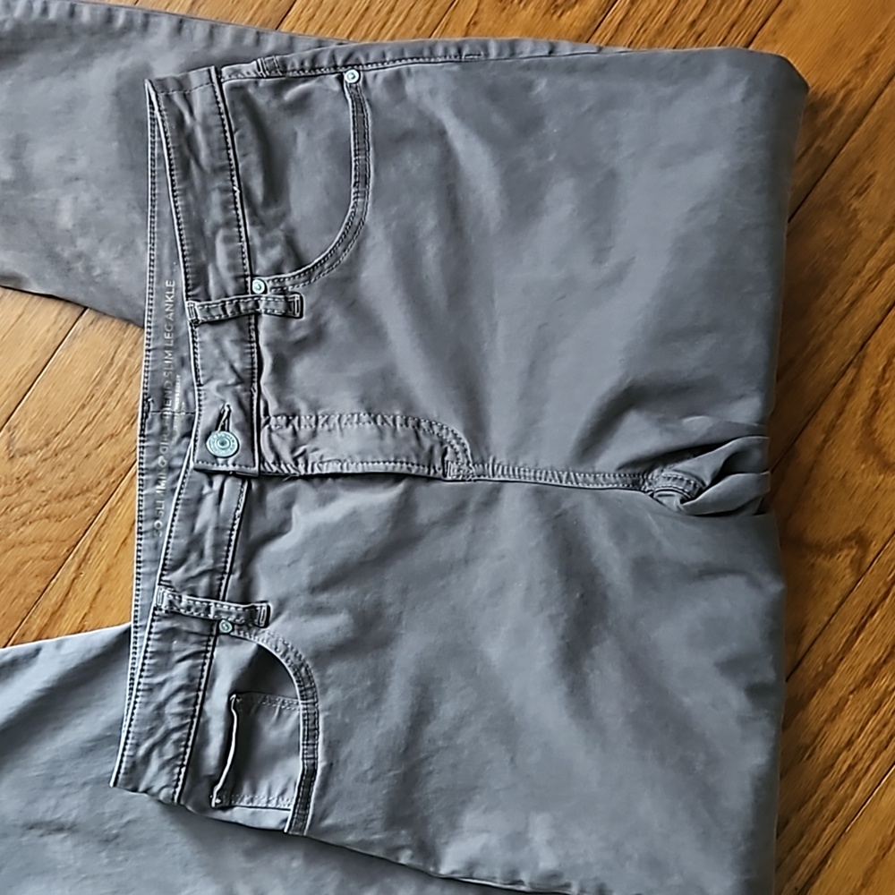 CHICO'S COCOA BROWN SO SLIMMING GIRLFRIEND SLIM ANKLE JEANS sz 12/2R